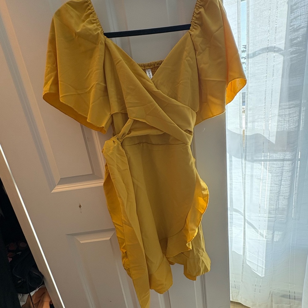 Yellow Wrap Dress